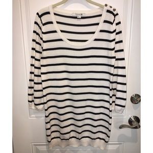 Forever 21 black and white striped sweater dress